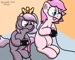 Size: 1000x800 | Tagged: safe, artist:pokefound, banned from derpibooru, deleted from derpibooru, derpibooru import, oc, oc:kayla, oc:sonny sugar, pony, controller, gamecube controller, video game