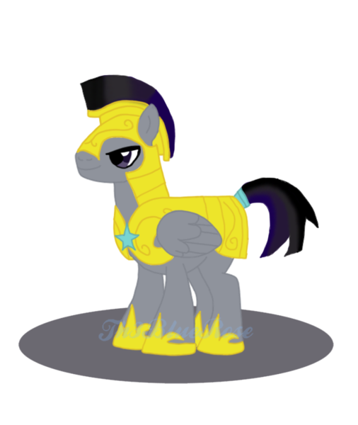 Size: 610x724 | Tagged: safe, artist:northerndawnart, banned from derpibooru, deleted from derpibooru, derpibooru import, oc, oc:lunar guardian, unofficial characters only, pegasus, pony, armor, base used, commission, pegasus oc, royal guard, wings