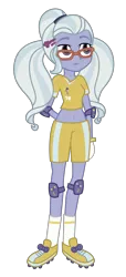 Size: 3106x6822 | Tagged: safe, artist:paulysentry, artist:rj-streak, banned from derpibooru, deleted from derpibooru, derpibooru import, sugarcoat, equestria girls, alternate costumes, belly button, clothes, crossover, elbow pads, gloves, hand behind back, knee pads, shoes, simple background, sneakers, soccer shoes, socks, solo, sports, super mario strikers, transparent background