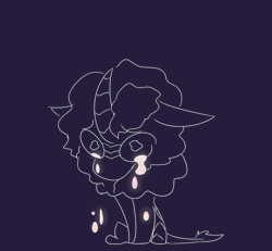 Size: 976x900 | Tagged: safe, artist:input-command, banned from derpibooru, deleted from derpibooru, derpibooru import, kirin oc, oc, oc:dazzling flash, unofficial characters only, changeling, hybrid, kirin, zebra, animated, changeling oc, crying, disguise, disguised changeling, sad, zebra oc