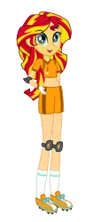 Size: 3540x8443 | Tagged: safe, artist:paulysentry, artist:rj-streak, banned from derpibooru, deleted from derpibooru, derpibooru import, sunset shimmer, equestria girls, clothes, crossover, elbow pads, gloves, hand behind back, hand on hip, knee pads, shoes, simple background, sneakers, soccer shoes, socks, solo, sports, super mario strikers, transparent background, vector
