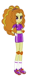 Size: 3540x8443 | Tagged: safe, artist:paulysentry, artist:rj-streak, banned from derpibooru, deleted from derpibooru, derpibooru import, adagio dazzle, equestria girls, clothes, crossover, elbow pads, gloves, knee pads, shoes, simple background, sneakers, soccer shoes, socks, solo, sports, super mario strikers, transparent background, vector