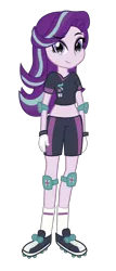 Size: 2965x6932 | Tagged: safe, artist:paulysentry, artist:rj-streak, banned from derpibooru, deleted from derpibooru, derpibooru import, starlight glimmer, equestria girls, clothes, crossover, elbow pads, gloves, knee pads, shoes, simple background, sneakers, soccer shoes, socks, solo, super mario strikers, transparent background
