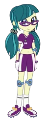 Size: 2771x6924 | Tagged: safe, artist:paulysentry, artist:rj-streak, banned from derpibooru, deleted from derpibooru, derpibooru import, juniper montage, equestria girls, spoiler:eqg specials, belly button, clothes, crossover, gloves, midriff, shoes, short shirt, sneakers, soccer shoes, solo, super mario strikers, vector