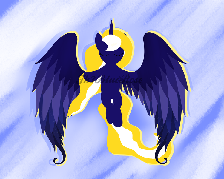 Size: 5000x4000 | Tagged: safe, artist:northerndawnart, banned from derpibooru, deleted from derpibooru, derpibooru import, oc, oc:time vortex (th3bluerose), alicorn, pony, alicorn oc, base used, eyes closed, horn, starry wings, wings