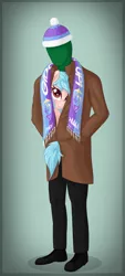 Size: 1191x2624 | Tagged: safe, artist:vito, banned from derpibooru, deleted from derpibooru, derpibooru import, cozy glow, oc, oc:anon, human, pegasus, pony, /mlp/, 4chan, 4chan cup scarf, alternate hairstyle, clothes, cozybetes, cozylove, cute, drawthread, female, filly, hat, heart eyes, jacket, male, scarf, wingding eyes