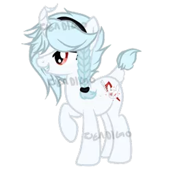 Size: 666x666 | Tagged: safe, artist:axolotlshy, banned from derpibooru, deleted from derpibooru, derpibooru import, oc, oc:bunny bangarang, unofficial characters only, pony, unicorn, base used, braid, dock, eyepatch, female, grin, headband, horn, mare, obtrusive watermark, raised hoof, simple background, smiling, solo, transparent background, unicorn oc, watermark