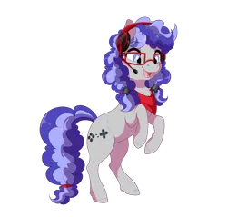 Size: 914x875 | Tagged: safe, alternate version, artist:dvixie, banned from derpibooru, deleted from derpibooru, derpibooru import, oc, oc:cinnabyte, unofficial characters only, earth pony, pony, adorkable, bandana, commission, cute, dork, excited, female, gaming headset, glasses, happy, headset, mare, rearing, simple background, solo, transparent background