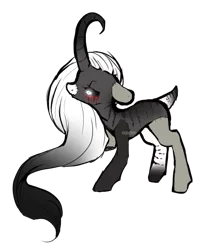 Size: 475x580 | Tagged: safe, artist:axolotlshy, banned from derpibooru, deleted from derpibooru, derpibooru import, oc, unofficial characters only, pony, unicorn, black sclera, blood, crying, curved horn, glowing eyes, horn, simple background, solo, tears of blood, transparent background, unicorn oc