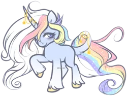 Size: 488x369 | Tagged: safe, artist:axolotlshy, banned from derpibooru, deleted from derpibooru, derpibooru import, oc, unofficial characters only, pony, unicorn, base used, ethereal mane, eyelashes, hoof shoes, horn, horn jewelry, jewelry, leonine tail, makeup, multicolored hair, rainbow hair, raised hoof, simple background, starry mane, transparent background, unicorn oc, unshorn fetlocks