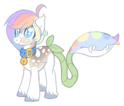 Size: 756x643 | Tagged: safe, artist:axolotlshy, banned from derpibooru, deleted from derpibooru, derpibooru import, oc, unofficial characters only, monster pony, original species, piranha plant pony, plant pony, augmented tail, bell, collar, fangs, multicolored hair, plant, rainbow hair, simple background, slit eyes, smiling, transparent background, unshorn fetlocks