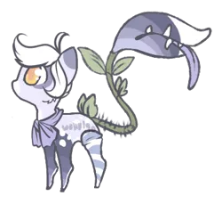 Size: 410x375 | Tagged: safe, artist:axolotlshy, banned from derpibooru, deleted from derpibooru, derpibooru import, oc, unofficial characters only, monster pony, original species, piranha plant pony, plant pony, augmented tail, base used, clothes, fangs, plant, pointy hooves, scarf, simple background, socks, striped socks, tongue out, transparent background