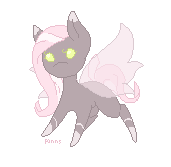 Size: 171x167 | Tagged: safe, artist:ponns, banned from derpibooru, deleted from derpibooru, derpibooru import, oc, unofficial characters only, original species, base used, colored hooves, glowing eyes, limited color, lowres, pale color, pointy hooves, simple background, soft color, solo, transparent background, transparent wings, wings