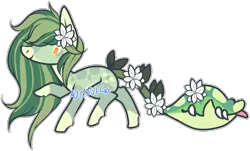 Size: 1283x777 | Tagged: safe, artist:axolotlshy, banned from derpibooru, deleted from derpibooru, derpibooru import, oc, unofficial characters only, monster pony, original species, piranha plant pony, plant pony, augmented tail, fangs, flower, flower in hair, markings, pale belly, plant, raised hoof, simple background, smiling, socks (coat marking), tongue out, transparent background