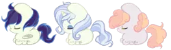 Size: 703x206 | Tagged: safe, artist:axolotlshy, banned from derpibooru, deleted from derpibooru, derpibooru import, oc, unofficial characters only, earth pony, pegasus, pony, unicorn, base used, earth pony oc, eyes closed, horn, pegasus oc, prone, simple background, transparent background, unicorn oc, wings