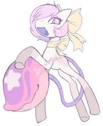 Size: 560x685 | Tagged: safe, artist:axolotlshy, banned from derpibooru, deleted from derpibooru, derpibooru import, oc, unofficial characters only, monster pony, original species, piranha plant pony, plant pony, augmented tail, base used, bow, clothes, hair bow, open mouth, plant, scarf, simple background, smiling, tongue out, transparent background, underhoof