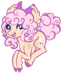 Size: 239x285 | Tagged: safe, artist:ponns, banned from derpibooru, deleted from derpibooru, derpibooru import, oc, unofficial characters only, earth pony, pony, rabbit, :d, animal, bow, colored hooves, commission, earth pony oc, hair bow, open mouth, simple background, smiling, solo, transparent background