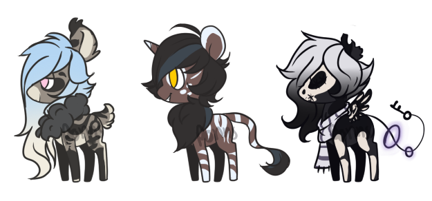 Size: 625x292 | Tagged: safe, artist:ponns, banned from derpibooru, deleted from derpibooru, derpibooru import, oc, unofficial characters only, earth pony, pegasus, pony, unicorn, augmented tail, base used, chest fluff, clothes, costume, earth pony oc, horn, key, leonine tail, pegasus oc, scarf, simple background, skeleton costume, transparent background, unicorn oc, wings