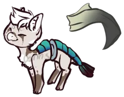 Size: 322x253 | Tagged: safe, artist:ponns, banned from derpibooru, deleted from derpibooru, derpibooru import, oc, unofficial characters only, hybrid, original species, shrimp, shrimp pony, chest fluff, ear fluff, simple background, smiling, solo, transparent background