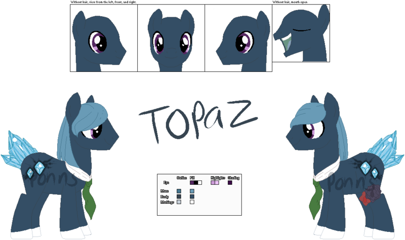 Size: 1047x621 | Tagged: safe, artist:ponns, banned from derpibooru, deleted from derpibooru, derpibooru import, oc, oc:crystal rose, unofficial characters only, earth pony, pony, augmented tail, bald, base used, crystal, earth pony oc, male, necktie, reference sheet, simple background, stallion, transparent background