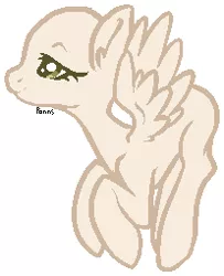 Size: 207x255 | Tagged: safe, artist:ponns, banned from derpibooru, deleted from derpibooru, derpibooru import, oc, unofficial characters only, pegasus, pony, base, bedroom eyes, eyelashes, female, mare, pegasus oc, signature, simple background, solo, white background, wings