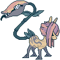 Size: 122x122 | Tagged: safe, artist:ponns, banned from derpibooru, deleted from derpibooru, derpibooru import, oc, unofficial characters only, monster pony, original species, piranha plant pony, plant pony, augmented tail, base used, fangs, hoof fluff, pixel art, plant, simple background, tongue out, transparent background