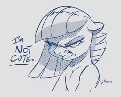 Size: 2512x2008 | Tagged: safe, artist:dilarus, banned from derpibooru, deleted from derpibooru, derpibooru import, limestone pie, earth pony, pony, blatant lies, clenched teeth, cute, denial's not just a river in egypt, dialogue, digital art, female, floppy ears, i'm not cute, in denial, limetsun pie, mare, monochrome, signature, simple background, tsundere, white background