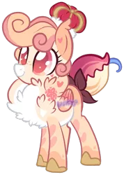 Size: 773x1088 | Tagged: safe, artist:axolotlshy, banned from derpibooru, deleted from derpibooru, derpibooru import, oc, unofficial characters only, monster pony, original species, piranha plant pony, plant pony, augmented tail, chest fluff, crown, eyelashes, hoof shoes, jewelry, plant, regalia, simple background, smiling, tongue out, transparent background, wings