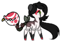Size: 122x84 | Tagged: safe, artist:axolotlshy, banned from derpibooru, deleted from derpibooru, derpibooru import, oc, unofficial characters only, monster pony, original species, piranha plant pony, plant pony, augmented tail, colored hooves, eyes closed, plant, simple background, tongue out, transparent background