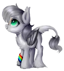 Size: 868x970 | Tagged: safe, artist:axolotlshy, banned from derpibooru, deleted from derpibooru, derpibooru import, oc, oc:arctic fluff, unofficial characters only, bat pony, pony, bat pony oc, bat wings, chest fluff, hoof fluff, leonine tail, looking up, simple background, solo, speedpaint available, transparent background, wings