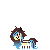 Size: 50x50 | Tagged: safe, artist:axolotlshy, banned from derpibooru, deleted from derpibooru, derpibooru import, oc, unofficial characters only, earth pony, pony, animated, base used, bouncing, earth pony oc, gif, pixel art, simple background, smiling, solo, transparent background
