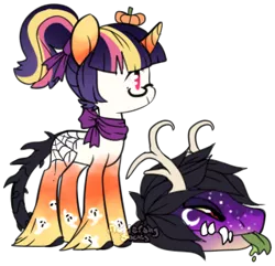 Size: 320x309 | Tagged: safe, artist:axolotlshy, banned from derpibooru, deleted from derpibooru, derpibooru import, oc, unofficial characters only, cow plant pony, monster pony, original species, plant pony, pony, augmented tail, base used, clothes, colored hooves, forked tongue, glasses, hat, hoof fluff, horn, plant, scarf, simple background, thorns, tongue out, transparent background