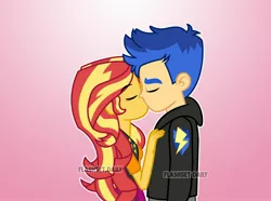 Size: 2048x1527 | Tagged: safe, artist:paulysentry, banned from derpibooru, deleted from derpibooru, derpibooru import, flash sentry, sunset shimmer, equestria girls, cute, eyes closed, female, flashimmer, flashset daily, kissing, male, shipping, straight