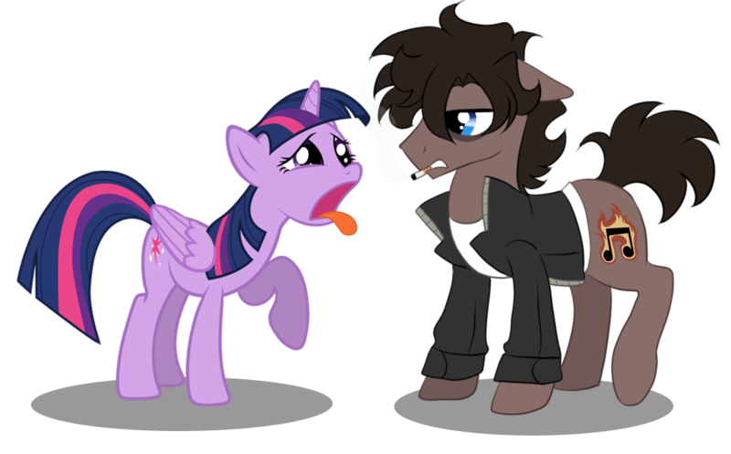 Size: 989x614 | Tagged: dead source, safe, artist:dvixie, artist:fureox, banned from derpibooru, deleted from derpibooru, derpibooru import, twilight sparkle, twilight sparkle (alicorn), oc, oc:joen klausen, alicorn, pony, bleh, cigarette, clothes, female, mare, simple background, smoking, tongue out, transparent background, vector