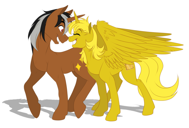 Size: 1280x869 | Tagged: safe, artist:dvixie, banned from derpibooru, deleted from derpibooru, derpibooru import, oc, oc:star sparkler, oc:ticket, unofficial characters only, alicorn, pony, alicorn oc, horn, ticketsparkler, wings