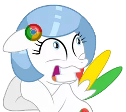 Size: 5656x5000 | Tagged: safe, artist:vito, banned from derpibooru, deleted from derpibooru, derpibooru import, oc, oc:google chrome, ponified, unofficial characters only, pegasus, pony, absurd resolution, browser ponies, google chrome, insanity, simple background, solo, transparent background, vector
