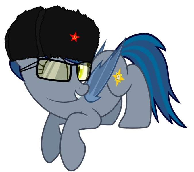 Size: 4916x4372 | Tagged: safe, artist:vito, banned from derpibooru, deleted from derpibooru, derpibooru import, oc, oc:mosina, unofficial characters only, bat pony, pony, /mlp/, 4chan, absurd resolution, female, glasses, happy, hat, mare, simple background, solo, soviet, transparent background, ushanka, vector