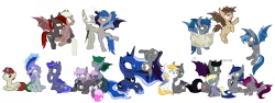 Size: 16200x6089 | Tagged: safe, artist:vito, banned from derpibooru, deleted from derpibooru, derpibooru import, princess luna, oc, oc:aux, oc:echo, oc:hekesuh, oc:midnight blossom, oc:night watch, oc:rosewood, oc:sirocca, oc:speck, bat pony, pony, unicorn, /mlp/, 4chan, absurd resolution, alcohol, angry, bald, blush sticker, blushing, colt, dogpile, drink, drunk, fangs, female, filly, floppy ears, flying, glass, glasses, grin, group shot, happy, helmet, laughing, lip bite, magic, male, map, mare, open mouth, pile, pomf, pony pile, scrunchy face, shaved, simple background, smiling, spread wings, stallion, sweat, transparent background, trap, unamused, upside down, vector, wide eyes, wingboner, wings, wip