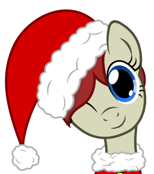 Size: 4356x4944 | Tagged: safe, artist:leadhooves, artist:mamandil, artist:vito, banned from derpibooru, deleted from derpibooru, derpibooru import, oc, oc:rosewood, unofficial characters only, absurd resolution, christmas, christmas ponies, fangs, hat, holiday, santa hat, simple background, solo, transparent background, vector