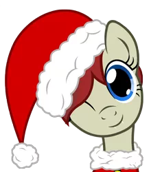 Size: 4356x4944 | Tagged: safe, artist:leadhooves, artist:mamandil, artist:vito, banned from derpibooru, deleted from derpibooru, derpibooru import, oc, oc:rosewood, unofficial characters only, absurd resolution, christmas, christmas ponies, fangs, hat, holiday, santa hat, simple background, solo, transparent background, vector
