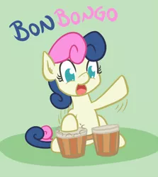 Size: 600x672 | Tagged: safe, artist:atlur, banned from derpibooru, deleted from derpibooru, derpibooru import, bon bon, sweetie drops, amused, bonafied, bon bon is amused, bongos, bonpun, pun, solo