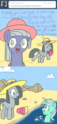 Size: 650x1402 | Tagged: safe, artist:atlur, banned from derpibooru, deleted from derpibooru, derpibooru import, limestone pie, lyra heartstrings, marble pie, sea pony, ask the pie sisters, ask, comic, seaponified, seapony lyra, species swap, tumblr