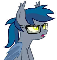 Size: 4733x5000 | Tagged: safe, artist:vito, banned from derpibooru, deleted from derpibooru, derpibooru import, oc, oc:mosina, unofficial characters only, bat pony, pony, absurd resolution, annoyed, glasses, simple background, solo, transparent background, vector