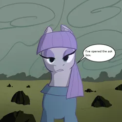 Size: 1000x1000 | Tagged: safe, artist:sand-filled-scarecrow, banned from derpibooru, deleted from derpibooru, derpibooru import, maud pie, ask, solo, tumblr