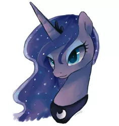 Size: 512x542 | Tagged: safe, artist:mapony240, artist:spacekitty, banned from derpibooru, deleted from derpibooru, derpibooru import, princess luna, alicorn, pony, bust, colored pupils, portrait, simple background, solo, white background