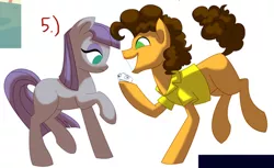 Size: 444x271 | Tagged: safe, artist:lopoddity, banned from derpibooru, deleted from derpibooru, derpibooru import, cheese sandwich, maud pie, pony, clothes, female, male, mare, maudwich, shipping, shirt, stallion, straight