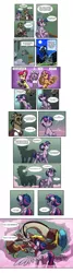 Size: 1600x5963 | Tagged: safe, artist:lopoddity, banned from derpibooru, deleted from derpibooru, derpibooru import, apple bloom, discord, nightmare moon, scootaloo, sweetie belle, twilight sparkle, twilight sparkle (alicorn), ponified, alicorn, pony, pandoraverse, alternate hairstyle, blushing, clothes, comic, cutie mark crusaders, discolight, female, flask, goggles, hilarious in hindsight, male, mare, older, pony discord, ponytail, shipping, straight