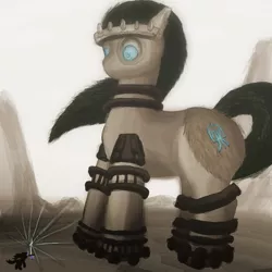 Size: 800x800 | Tagged: safe, artist:atlur, banned from derpibooru, deleted from derpibooru, derpibooru import, ponified, pony, crossover, shadow of the colossus