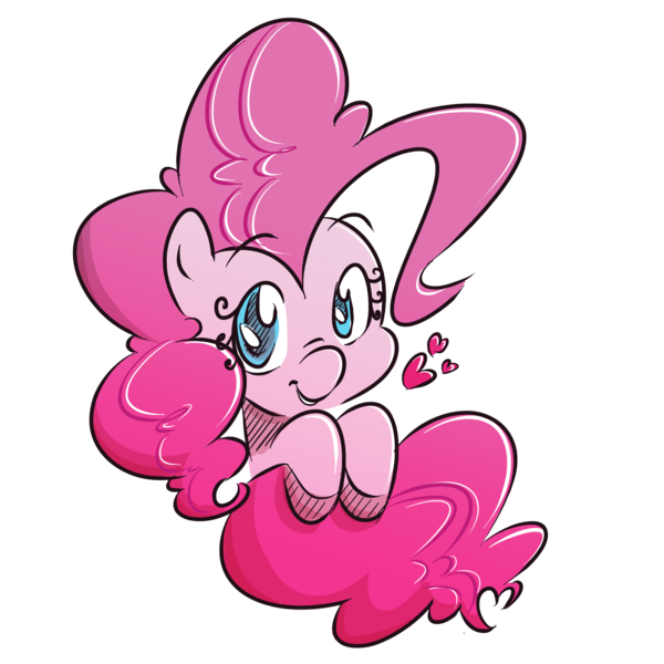 Size: 3228x3228 | Tagged: safe, artist:dilarus, banned from derpibooru, deleted from derpibooru, derpibooru import, pinkie pie, cute, diapinkes, eyelashes, heart, hooves, looking at you, simple background, smiling, solo, transparent background