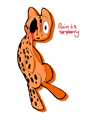 Size: 353x485 | Tagged: grimdark, artist:sand-filled-scarecrow, banned from derpibooru, deleted from derpibooru, derpibooru import, oc, oc:macey, unofficial characters only, blood, ms paint, solo, trypophobia